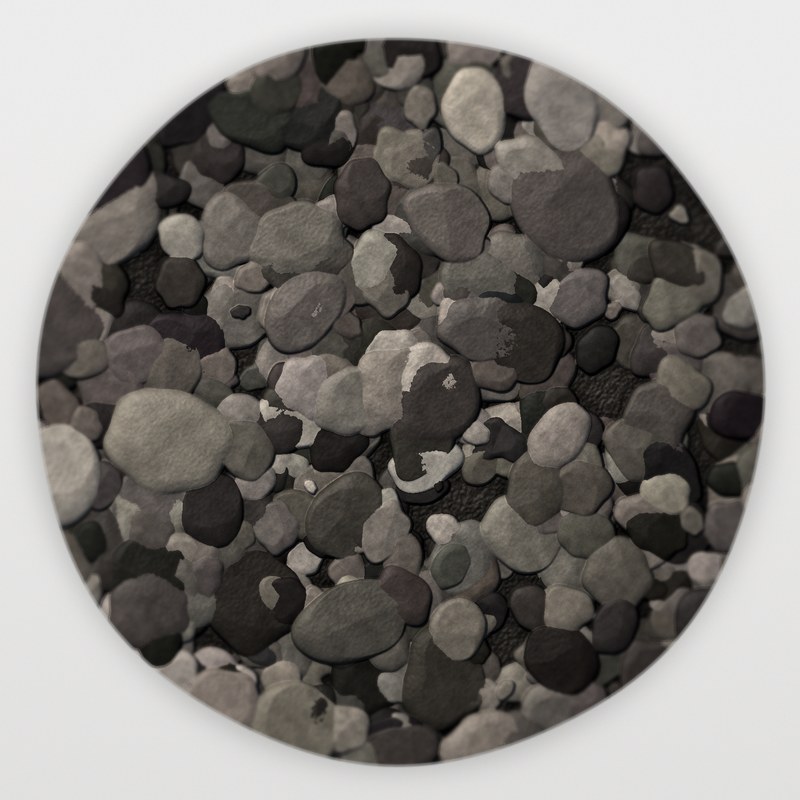 Charcoal Grey 1 inch screened landscape rock