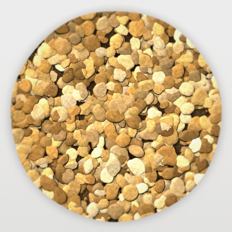 Madison Gold 3/4 inch sized landscape rock