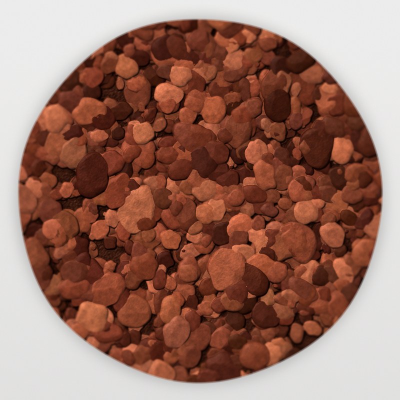Mahogany 1/2 inch screened landscape rock