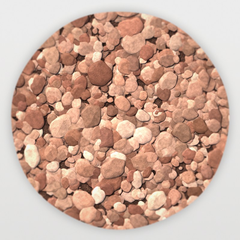 Pink Coral 1/2 inch screened landscape rock