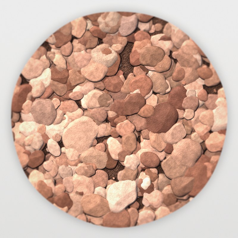 Pink Coral 1 inch screened landscape rock
