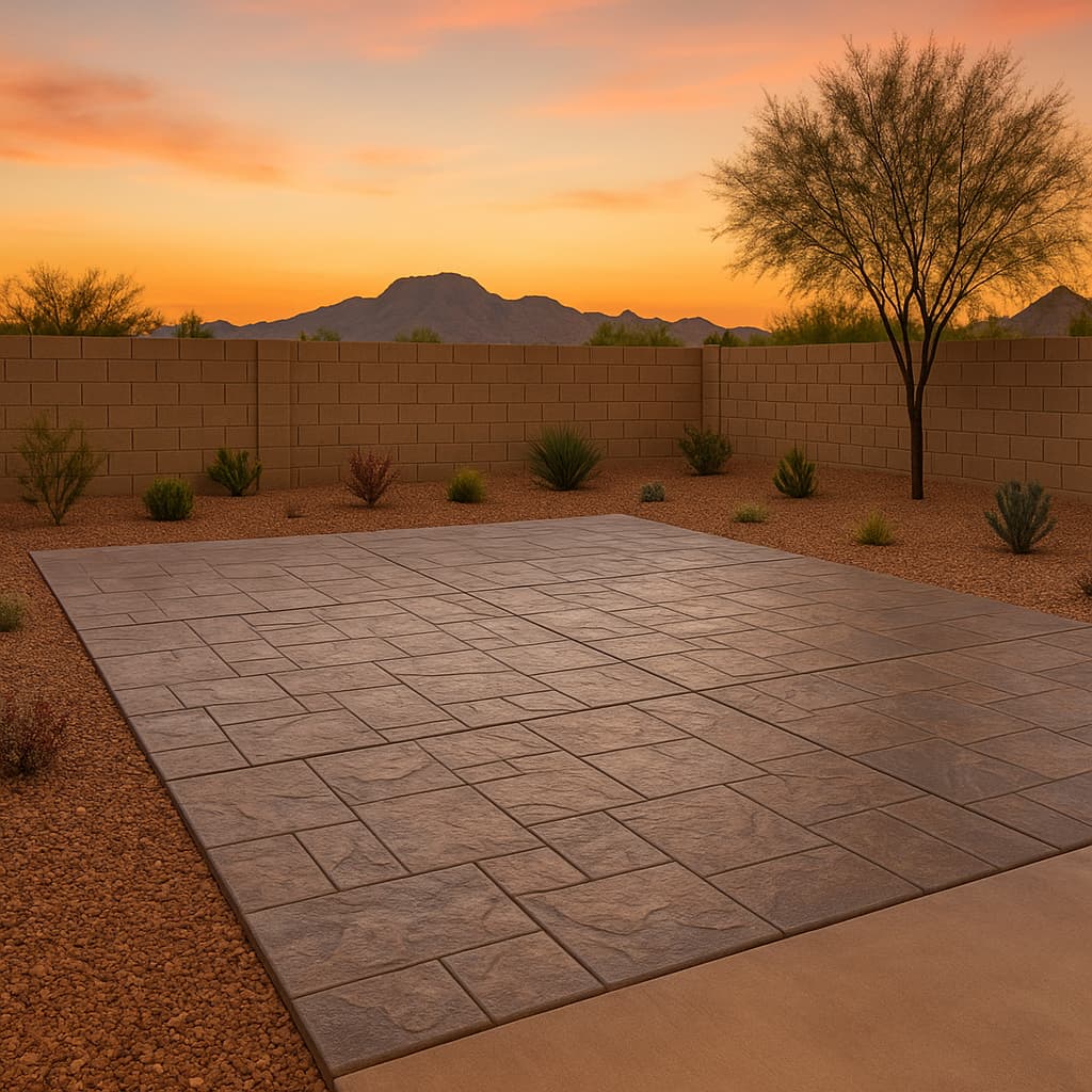 Pattern Printed Concrete Slab